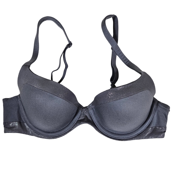 Victoria's Secret Lined Demi Bra, Grey/Silver, 32B - Picture 1 of 13